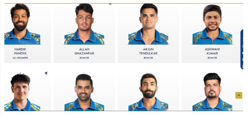 Mumbai Indians Squads for IPL 2025 Mumbai Indians Squads for IPL 2025