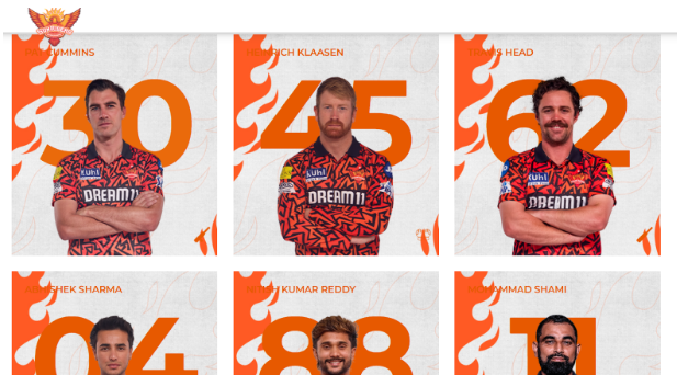 Sunrisers Hyderabad Squad Sunrisers Hyderabad Squad