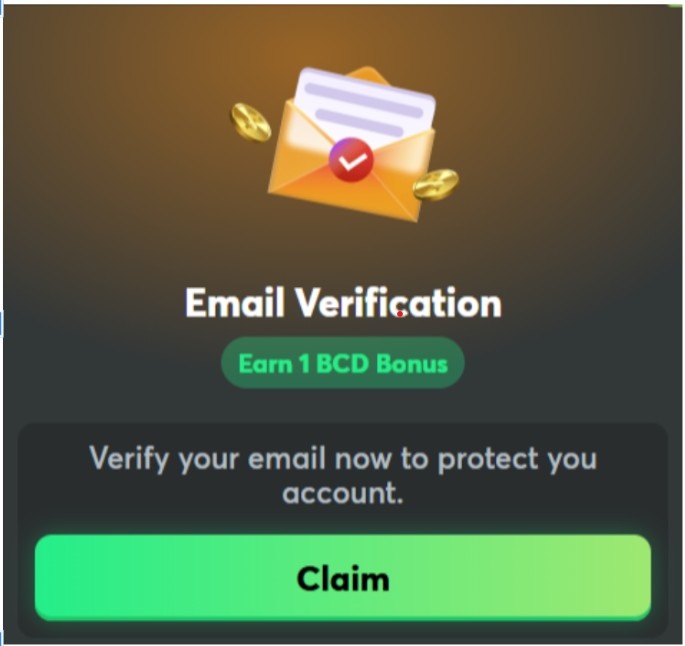 Email verification BC Game Email verification Option